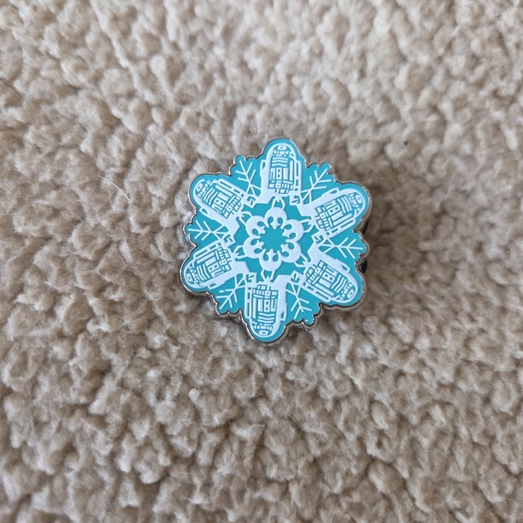 Snowflake Enamel Pin - Picture 3 of 5